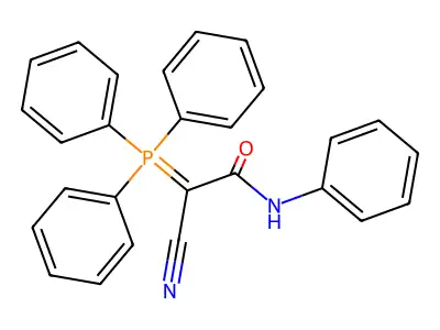 Acetanilide, 2-cyano-2-(triphenylphosphoranylidene)- structure