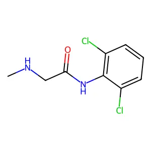 Acetanilide, 2',6'-dichloro-2-methylamino- structure