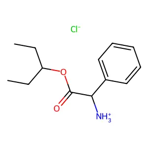 Acetic acid, 2-amino-2-phenyl-, 3-pentyl ester, hydrochloride structure