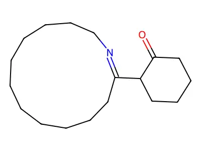 2-(Azacyclotridec-1-EN-2-YL)-1-cyclohexanone structure