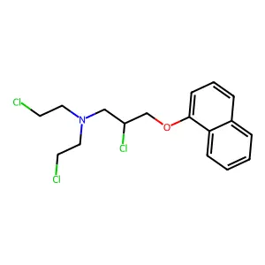 2-chloro-N,N-bis(2-chloroethyl)-3-naphthalen-1-yloxypropan-1-amine structure