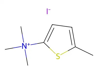 N,N,N,5-Tetramethylthiophen-2-aminium iodide structure