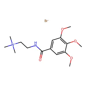 Ammonium, (2-(3,4,5-trimethoxybenzamido)ethyl)trimethyl-, bromide structure