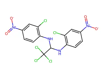 Aniline, 2,2,2-trichloroethylenebis(2-chloro-4-nitro- structure