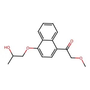 1'-Acetonaphthone, 4'-(2-hydroxypropoxy)-2-methoxy- structure