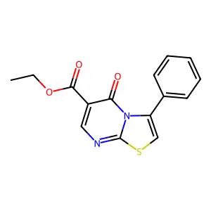 Ethyl 5-oxo-3-phenyl-[1,3]thiazolo[3,2-a]pyrimidine-6-carboxylate structure
