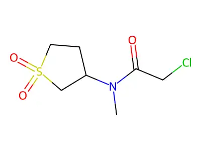 2-Chloro-N-(1,1-dioxo-tetrahydro-1lambda*6*-thiophen-3-yl)-N-methyl-acetamide structure