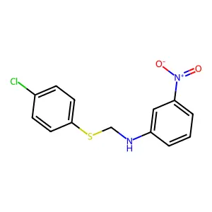 Aniline, N-(((p-chlorophenyl)thio)methyl)-m-nitro- structure