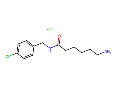 6-amino-N-[(4-chlorophenyl)methyl]hexanamide structure