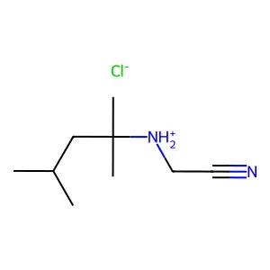Acetonitrile, (1,1,3-trimethylbutylamino)-, hydrochloride structure