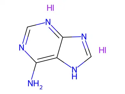 Adenine, dihydriodide structure