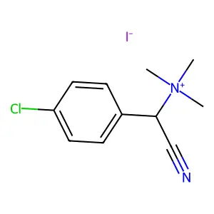 (4-Chlorophenyl)(cyano)-N,N,N-trimethylmethanaminium iodide structure