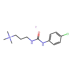 Ammonium, (3-(3-(p-chlorophenyl)-1-ureido)propyl)trimethyl-, iodide structure