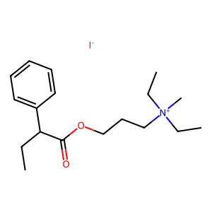 Ammonium, diethyl(3-hydroxypropyl)methyl-, iodide, 2-phenylbutyrate structure