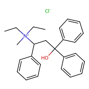 N,N-Diethyl-3-hydroxy-N-methyl-1,3,3-triphenylpropan-1-aminium chloride structure