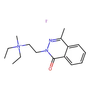 Ammonium, diethylmethyl(2-(4-methyl-1-oxo-2H-phthalazin-2-yl)ethyl)-, iodide structure