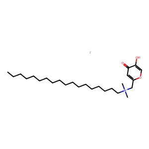 Ammonium, dimethyloctadecyl(5-hydroxy-4-oxo-2-pyranylmethyl)-, iodide structure