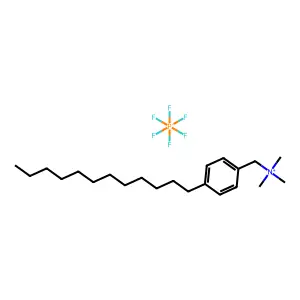 Ammonium, (p-dodecylbenzyl)trimethyl-, hexafluorophosphate(1-) structure