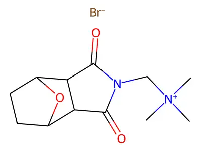Ammonium, (3,6-endoxohexahydrophthalimidomethyl)trimethyl-, bromide structure