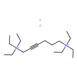 N~1~,N~1~,N~1~,N~6~,N~6~,N~6~-Hexaethylhex-2-yne-1,6-bis(aminium) diiodide structure