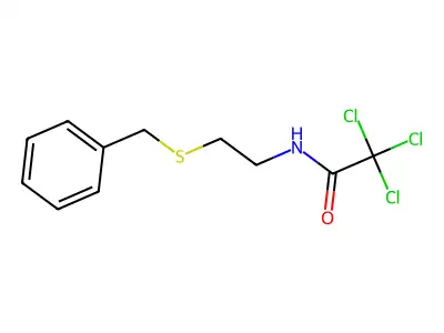 Acetamide, N-(2-(benzylthio)ethyl)-2,2,2-trichloro- structure