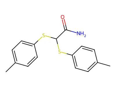 Acetamide, 2,2-bis(p-tolylthio)- structure