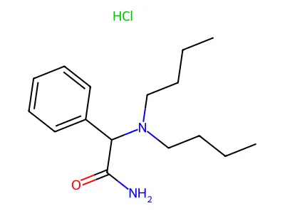 2-(Dibutylamino)-2-phenylethanimidic acid--hydrogen chloride (1/1) structure