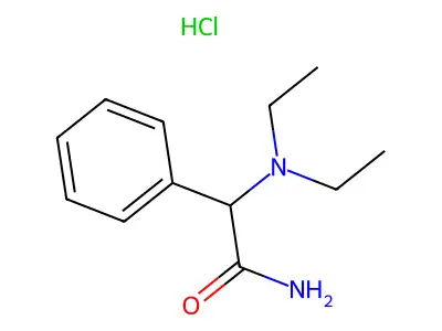 Acetamide, 2-(diethylamino)-2-phenyl-, hydrochloride structure
