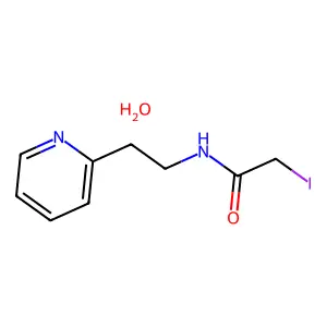 Acetamide, 2-iodo-N-(2-(2-pyridyl)ethyl)-, monohydrate structure
