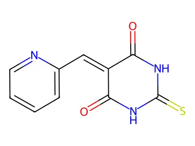 Barbituric acid, 5-((2-pyridyl)methylene)-2-thio- structure