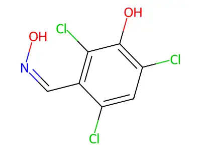 2,4,6-Trichloro-3-(hydroxyiminomethyl)phenol structure