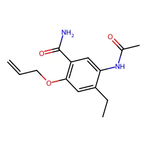 Benzamide, 5-acetamido-2-allyloxy-4-ethyl- structure