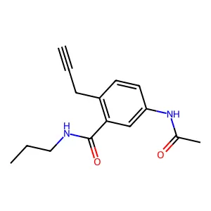 5-乙酰氨基-N-丙基-2-(丙-2-炔基)苯甲酰胺 structure