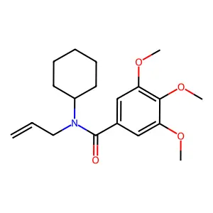 Benzamide, N-allyl-N-cyclohexyl-3,4,5-trimethoxy- structure