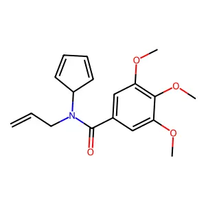 Benzamide, N-allyl-N-(2,4-cyclopentadien-1-yl)-3,4,5-trimethoxy- structure