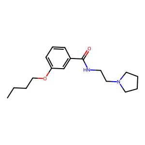 Benzamide, 3-butoxy-N-(2-(pyrrolidinyl)ethyl)- structure