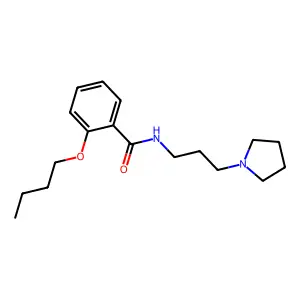 Benzamide, 2-butoxy-N-(3-(pyrrolidinyl)propyl)- structure