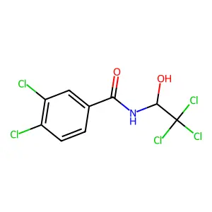 Benzamide, 3,4-dichloro-N-(2,2,2-trichloro-1-hydroxyethyl)- structure