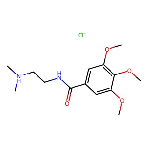 Benzamide, N-(2-dimethylaminoethyl)-3,4,5-trimethoxy-, hydrochloride structure