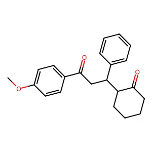 2-[3-(4-Methoxyphenyl)-3-oxo-1-phenylpropyl]cyclohexanone structure