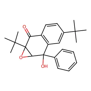 4,7a-ditert-butyl-2-hydroxy-2-phenyl-1aH-naphtho[2,3-b]oxiren-7-one structure