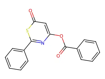 6H-1,3-Thiazin-6-one, 4-hydroxy-2-phenyl-, benzoate structure