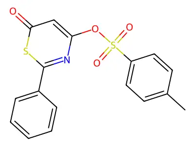 6H-1,3-Thiazin-6-one, 4-hydroxy-2-phenyl-, p-toluenesulfonate structure