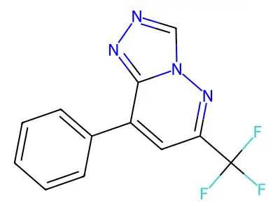 1,2,4-Triazolo(4,3-b)pyridazine, 8-phenyl-6-trifluoromethyl- structure