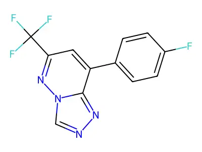 1,2,4-Triazolo(4,3-b)pyridazine, 8-(p-fluorophenyl)-6-trifluoromethyl- structure