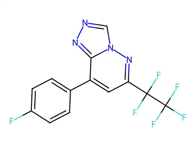 1,2,4-Triazolo(4,3-b)pyridazine, 8-(p-fluorophenyl)-6-(pentafluoroethyl)- structure