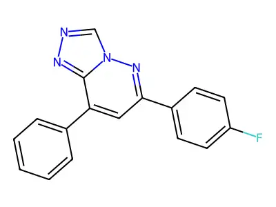 1,2,4-Triazolo(4,3-b)pyridazine, 6-(p-fluorophenyl)-8-phenyl- structure