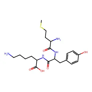 Methionyl-tyrosyl-lysine structure