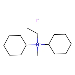 Ammonium, dicyclohexylethylmethyl-, iodide structure