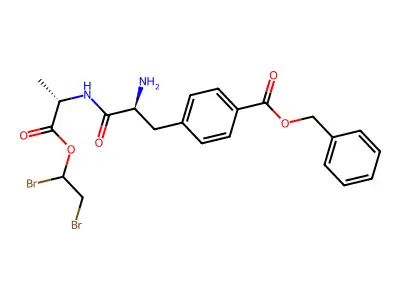 4-Cbz-L-Phe-L-Ala-1,2-Dibromo-OEt structure
